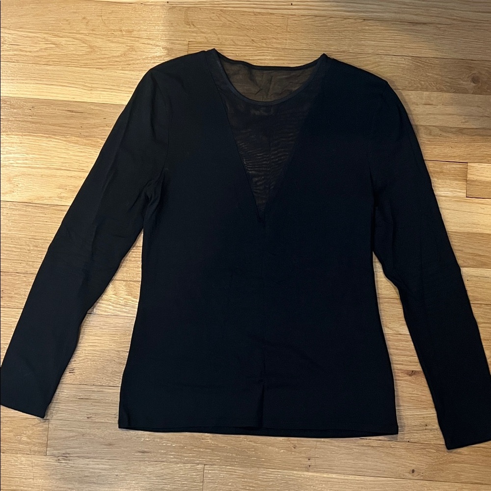 Express Elegant Black V-Neck Women's Top